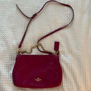 Coach Carrie crossbody bag - fuchsia